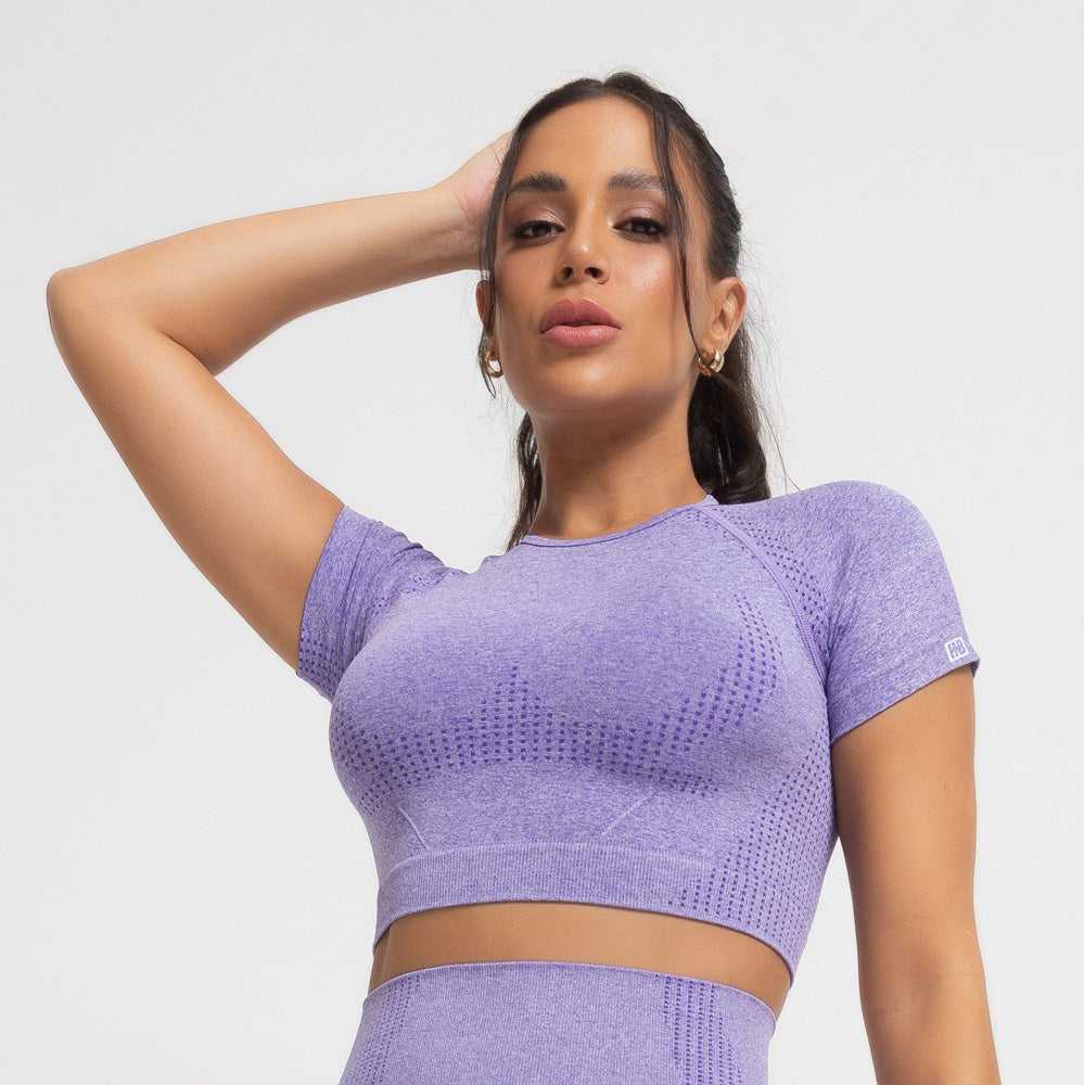 Top Cropped Seamless Uva Mescla TP1662 – Honey Be Brasil