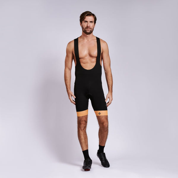 Bretelle Ciclismo Masculino com Espuma Detalhe Laranja BT001