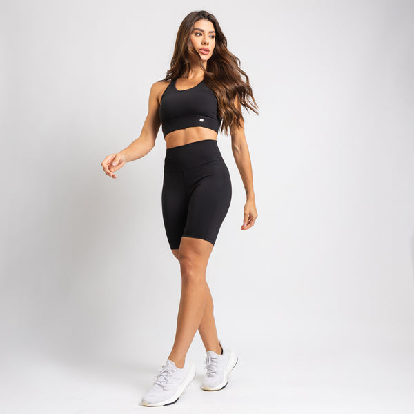 Bermuda Ciclista Empina Bumbum Poliamida Premium Preta BD201