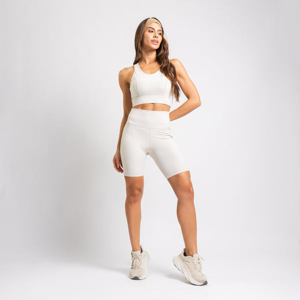 Bermuda Ciclista Empina Bumbum Poliamida Premium Off White BD202