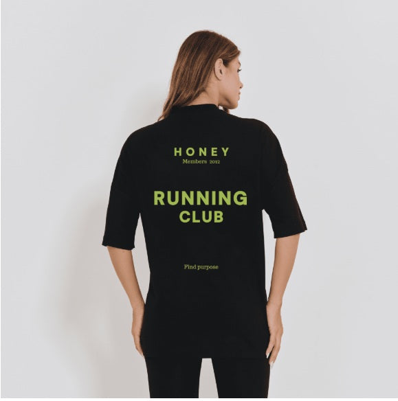 Blusa Fitness Preta Honey Running Club BL597