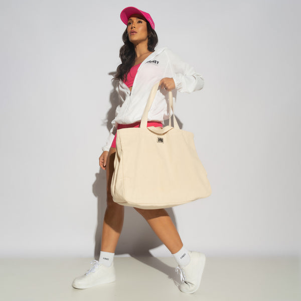 Bolsa Oversized Tote Bag De Algodão HNB Preto BA096