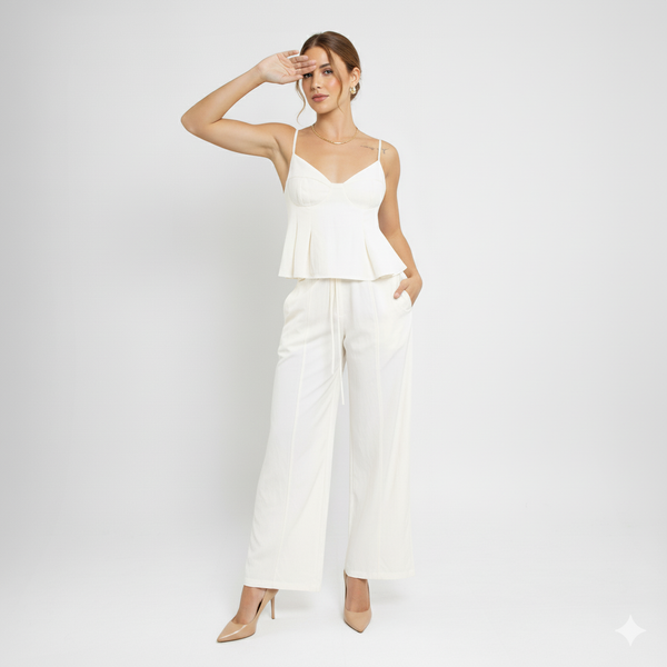 Calça Feminina de Alfaiataria em Poliamida com Viscose LG2379