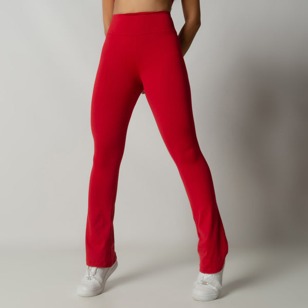 Calça Flare Fitness Vermelha Lounge LG2228