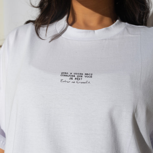 Camisa Fitness Oversized Branca Jane oliveira BL542