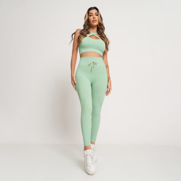 Conjunto Fitness Seamless Touchform Verde CO450/1