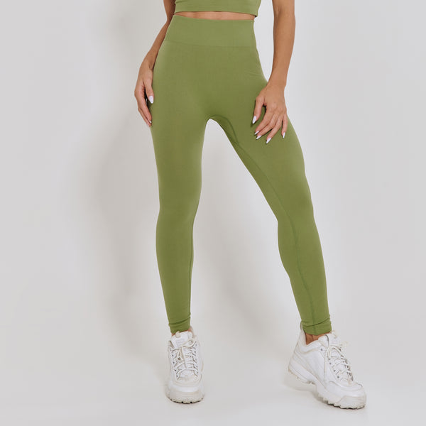 Legging Fitness Sem Costura Básica Verde LG2357