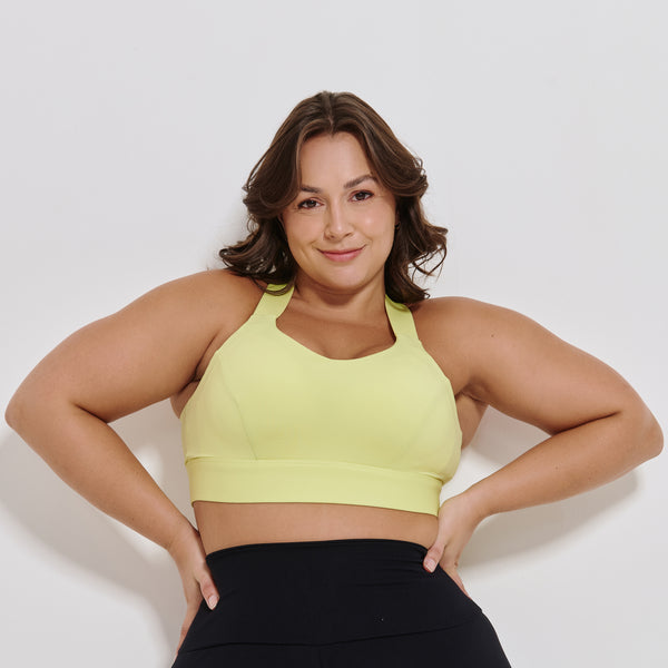 Top Fitness Sustentação Verde Lima Alça Cruzada TP1785