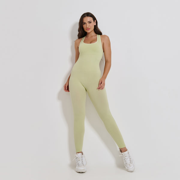Macacão Fitness Sem Costura Verde Lima MC384
