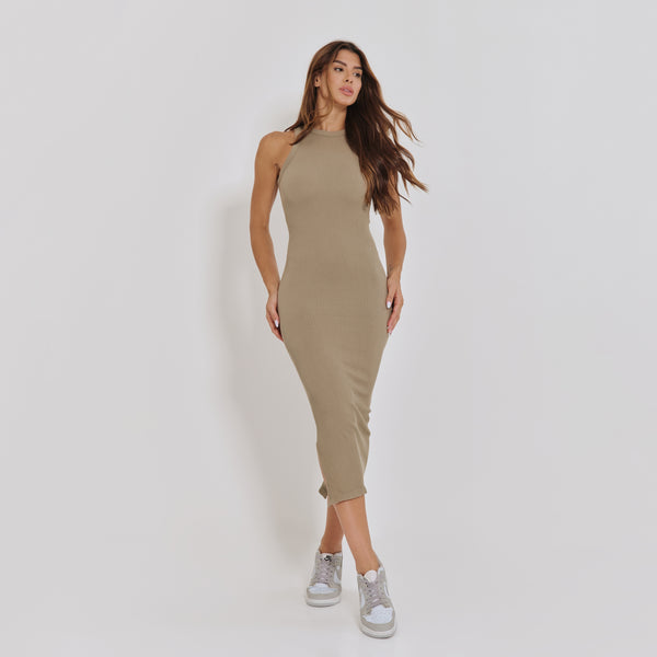 Vestido Sem Costura Nadador Bege VT103