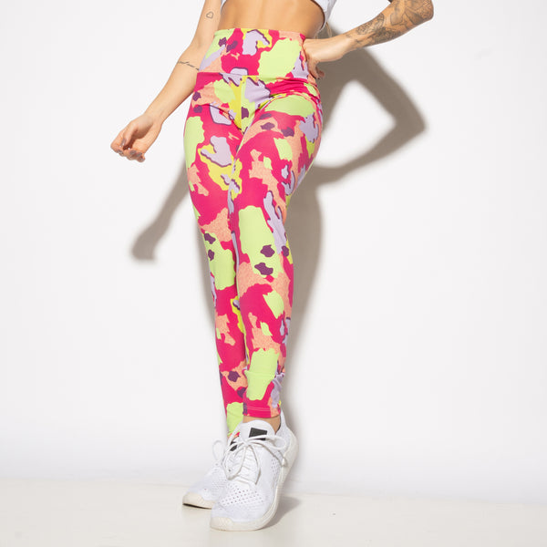 Legging Fitness Estampada Camuflado Candy Color LG1979