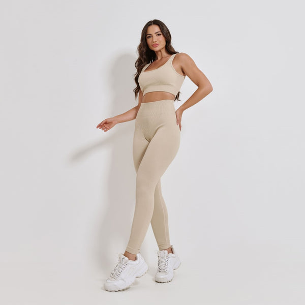 Legging Fitness Sem Costura Marfim LG2343