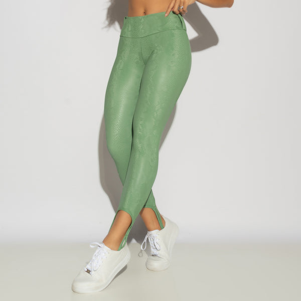 Legging Fitness Snake Verde Com Pezinho LG2218