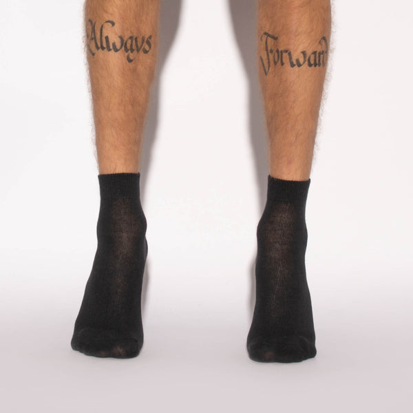 Meia Masculina Preta Cano Curto Soft Nº 39 a 43 ME454