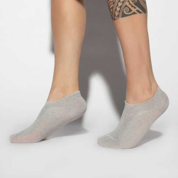 ME505 Meia Masculina Cinza Invisível Franzida Nº 39 a 43