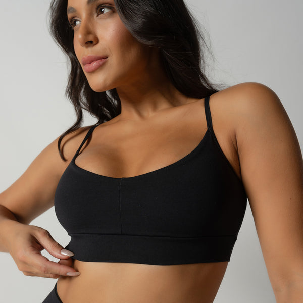 Top Fitness Preto Decote V Lounge TP1597