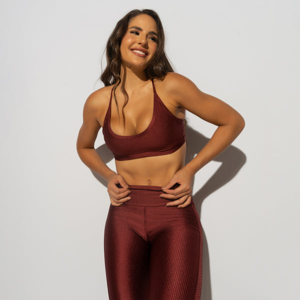 Top Fitness Vinho Cruzado Canelado TP1542