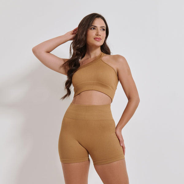 Short Fitness Sem Costura Caramelo SH786