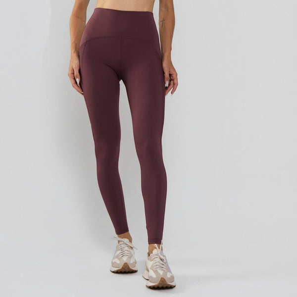 Calça Legging Poliamida Texturizada Cós Alto Duplo Lilás LG2390