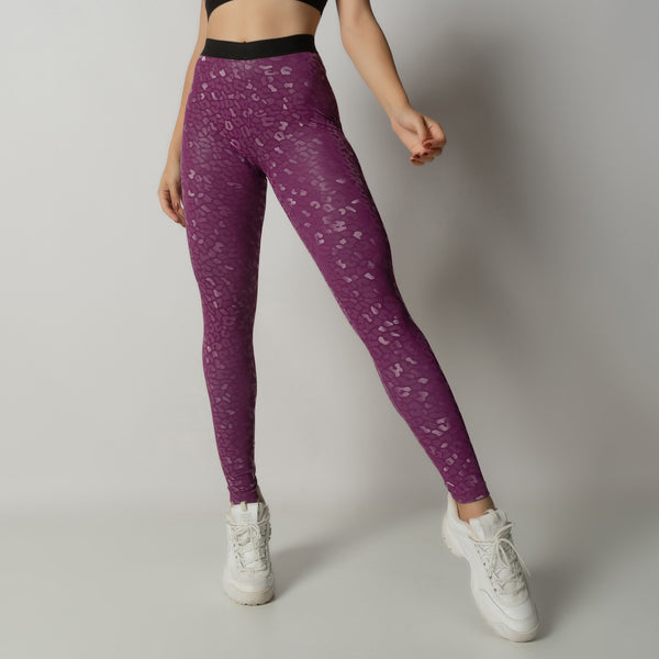 Legging  Fitness Roxa Com Elástico Push LG2284