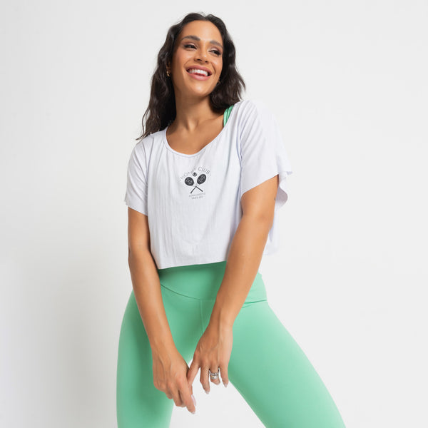 Cropped Fitness Branco Honey Club CR207
