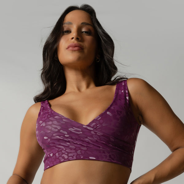 Top Fitness Roxo Transpassado Push TP1647