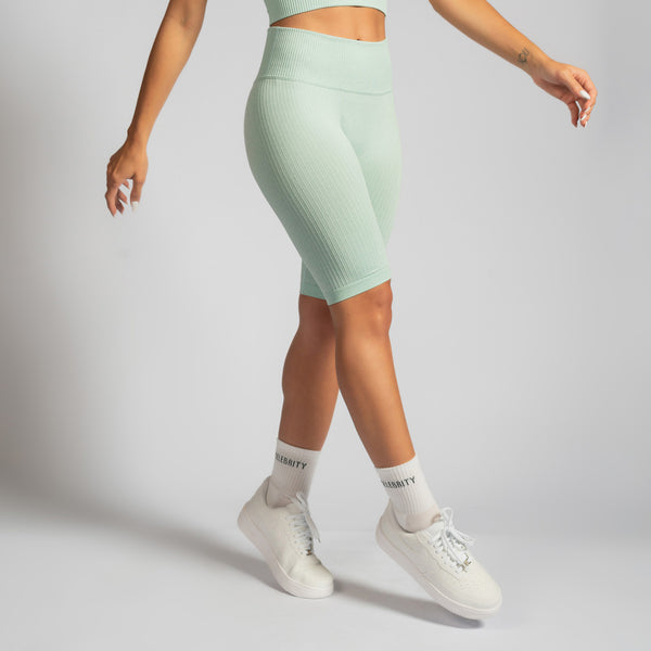 Bermuda Fitness Seamless Canelada Verde BD185